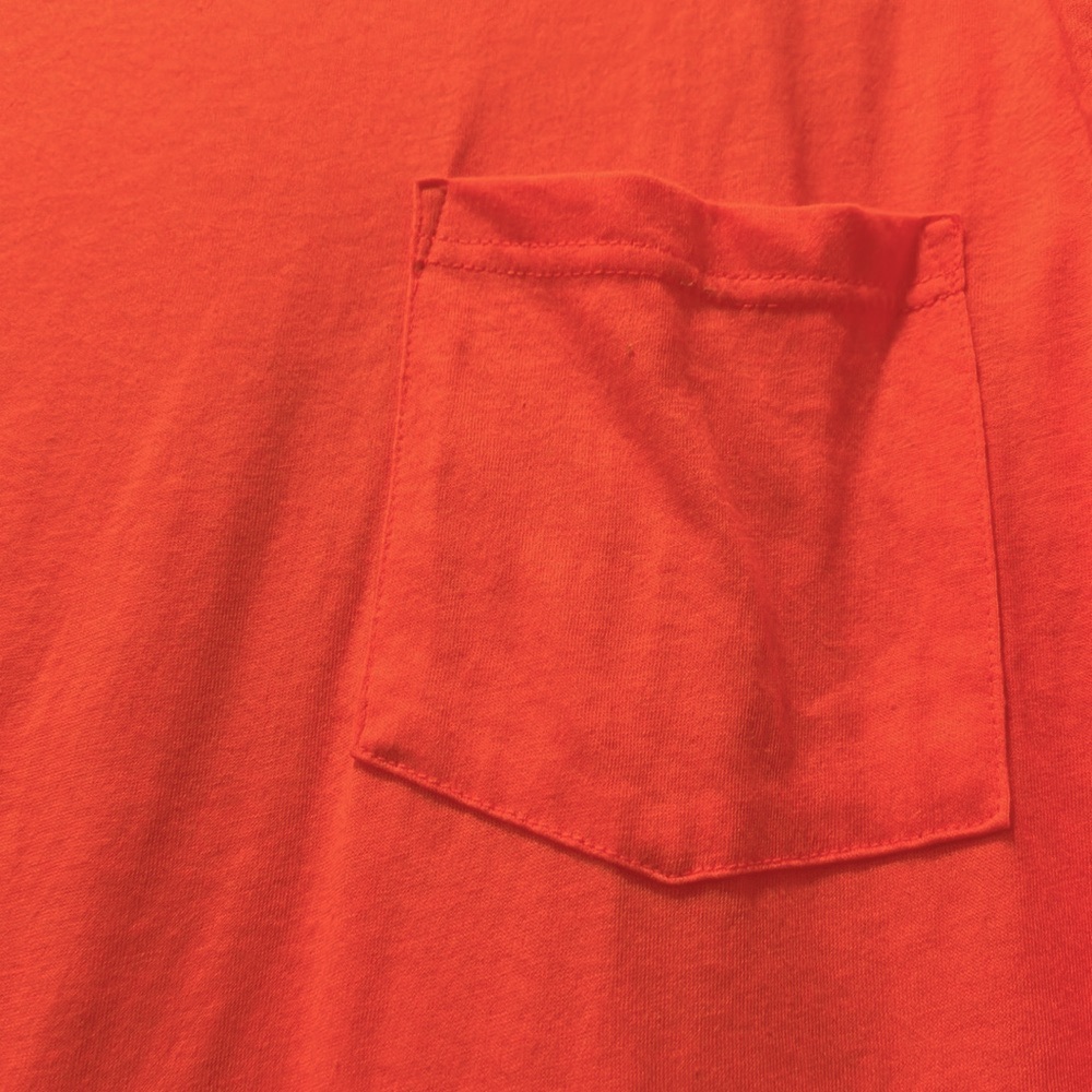 Genuine Dickies Men’s Orange Short Sleeve Fromt Pocket T-Shirt - Picture 5 of 6